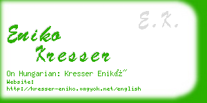 eniko kresser business card